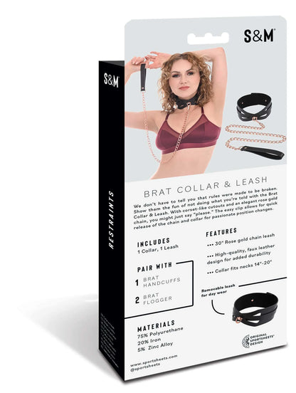S&M BRAT COLLAR & LEASH