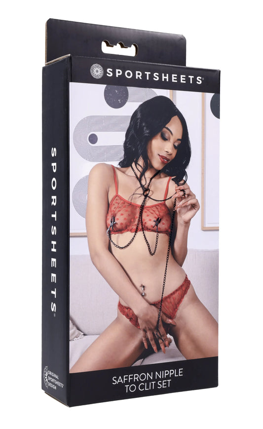 SAFFRON NIPPLE TO CLIT SET