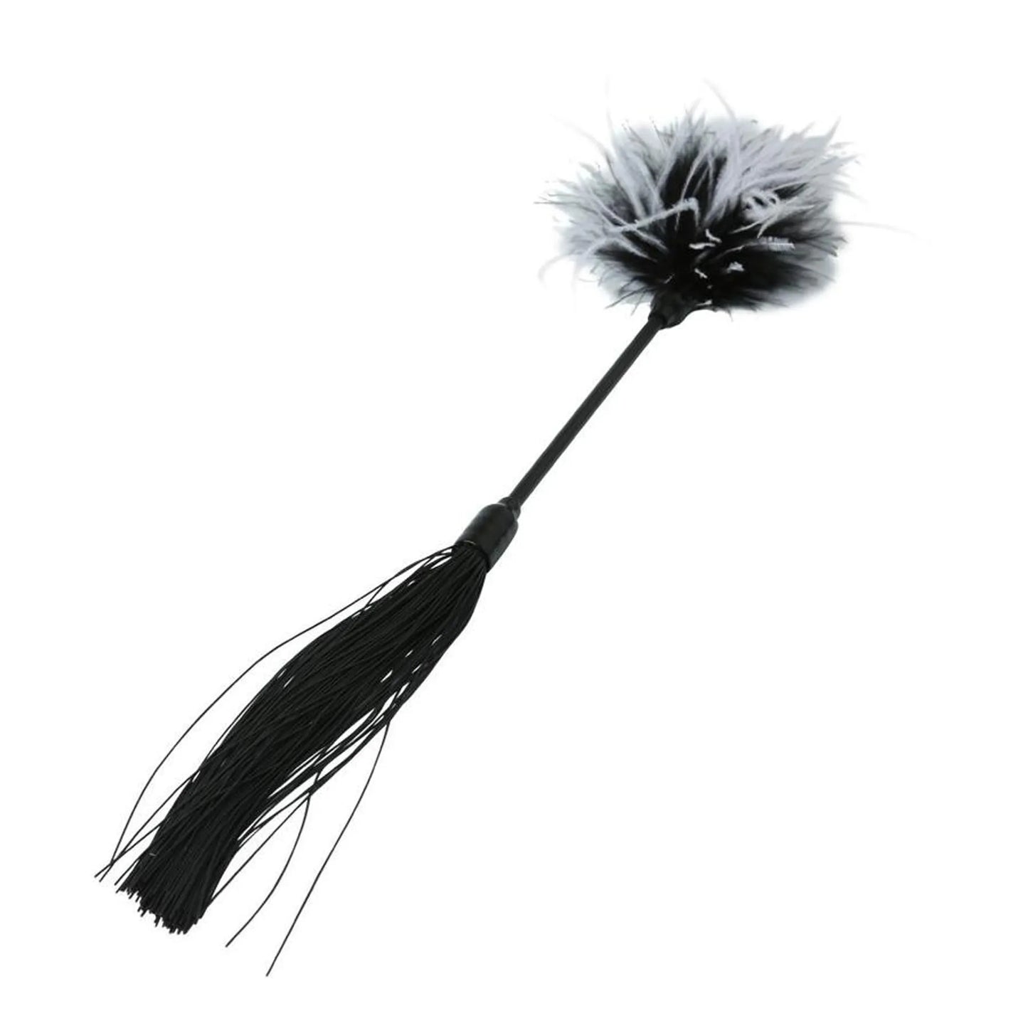 SEX & MISCHIEF WHIPPER TICKLER BLACK & WHITE
