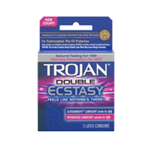 TROJAN DOUBLE ECSTASY 3PK