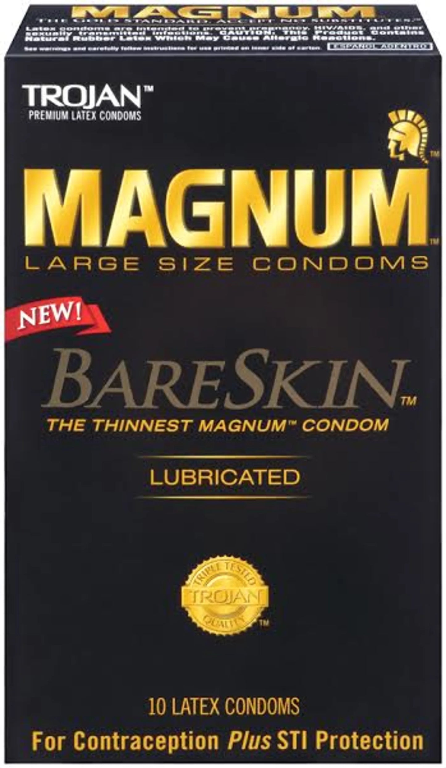 TROJAN MAGNUM BARESKIN 10 PACK