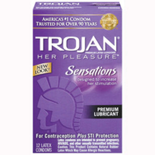 TROJAN HER PLEASURE SENSATIONS 12 PACK