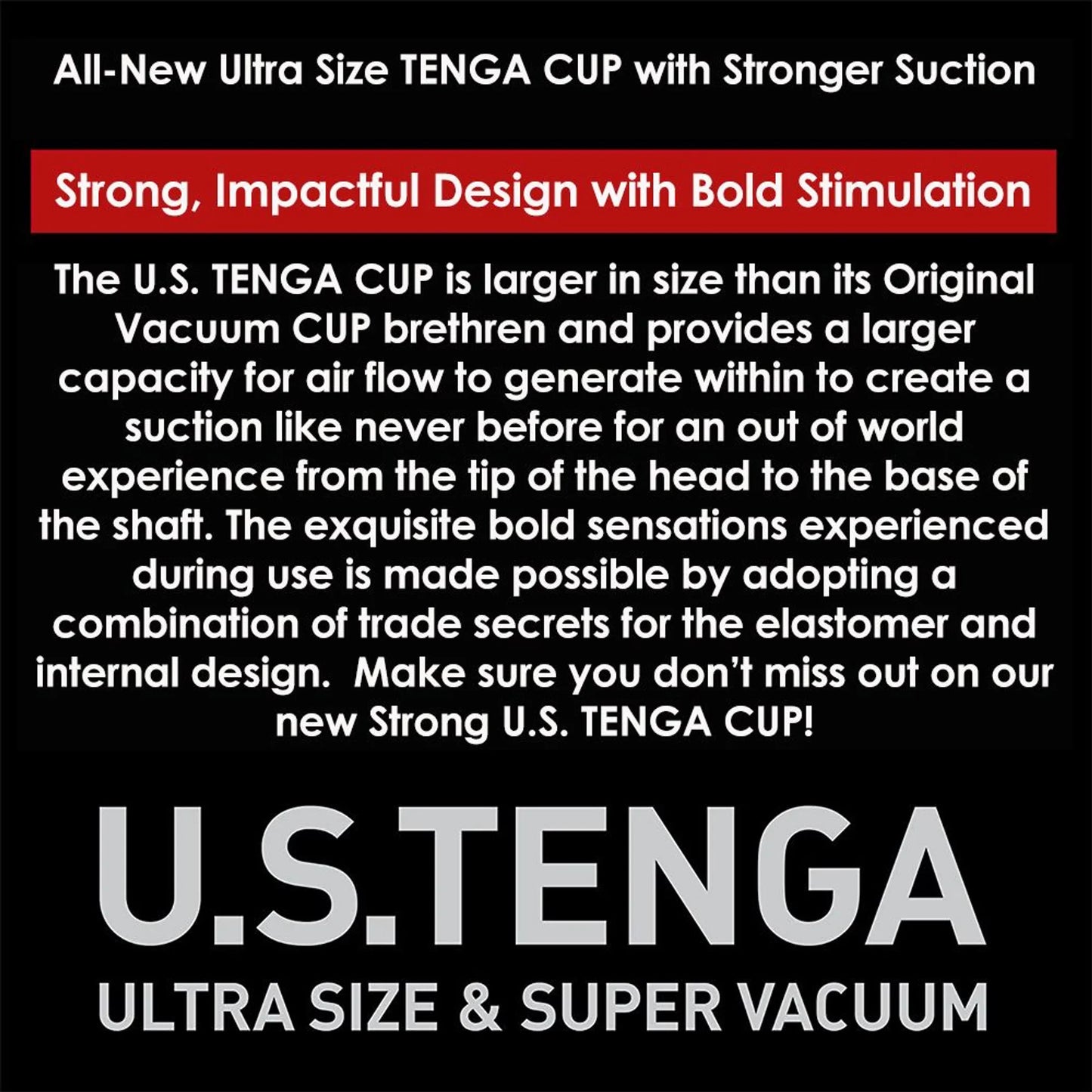 TENGA U.S. ORIGINAL VACUUM CUP STRONG (NET)