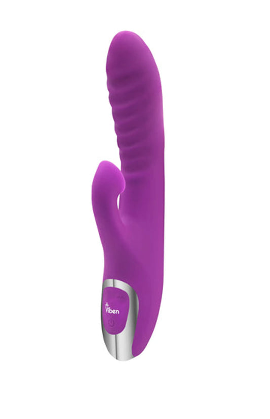VIBEN FRENZY RABBIT VIBE W/ CLIT SUCTION BERRY