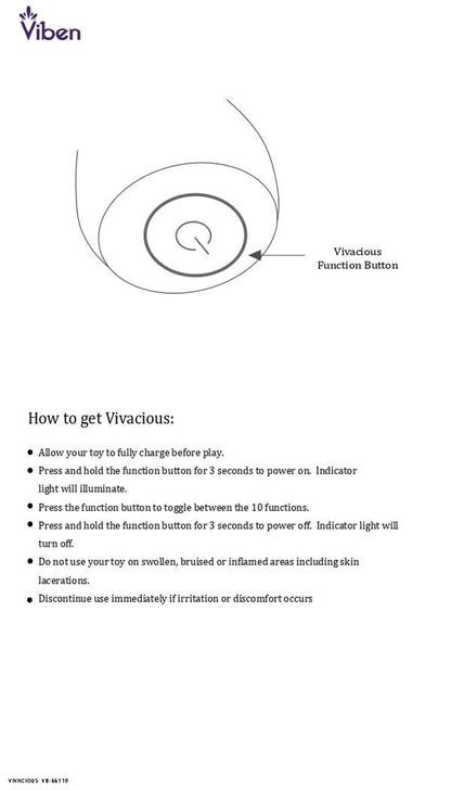 VIBEN VIVACIOUS 10 FUNCTION BULLET VIOLET