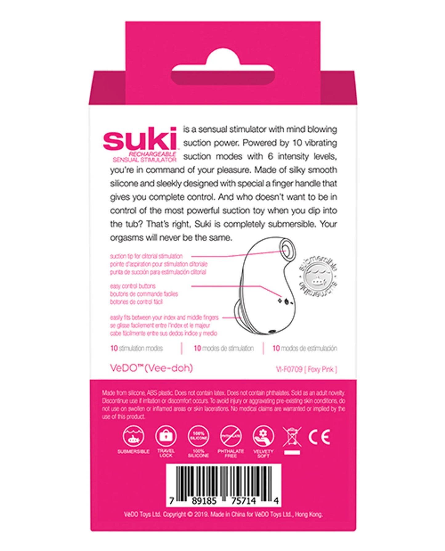 VEDO SUKI RECHARGEABLE SONIC VIBE FOXY PINK