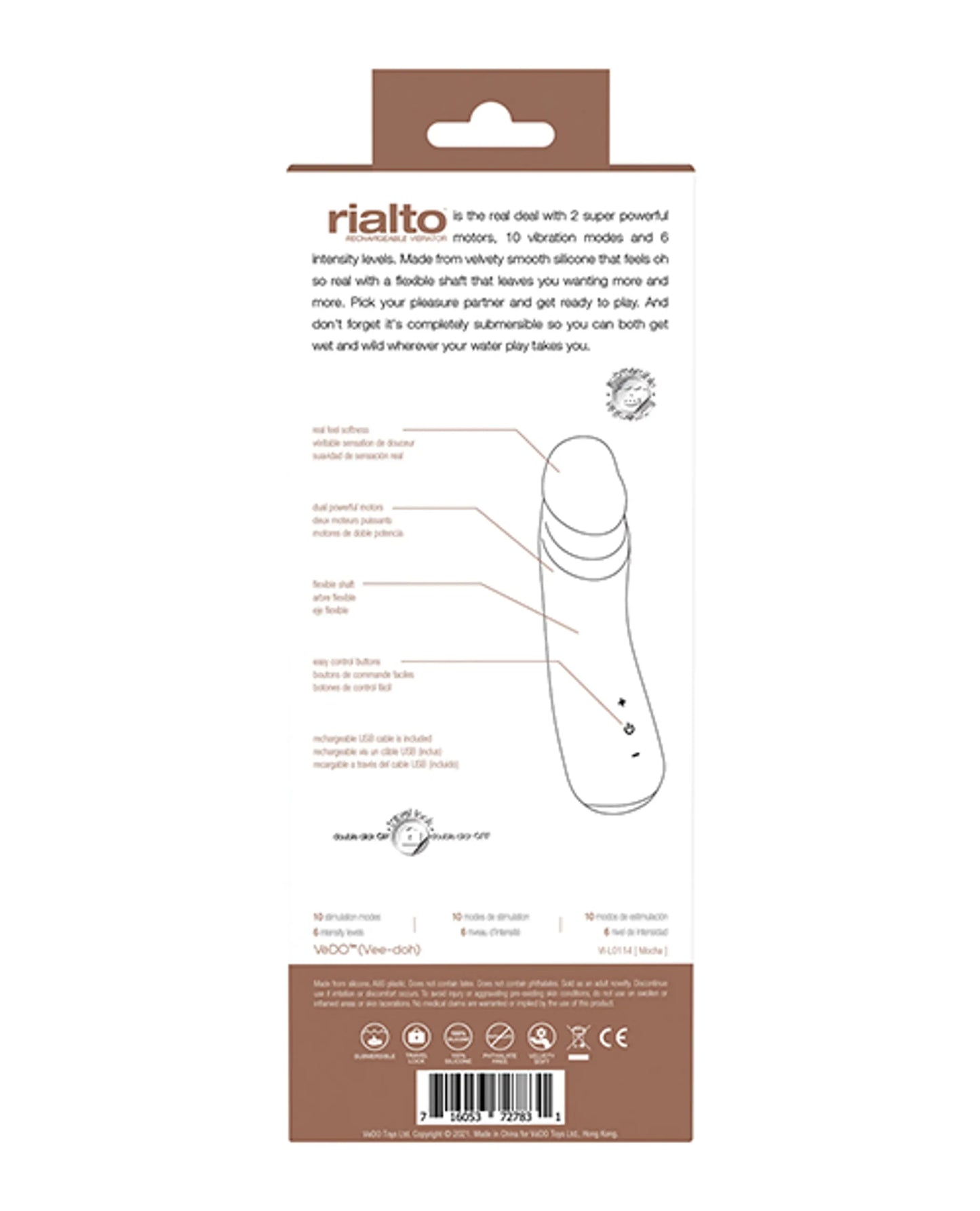 VEDO RIALTO RECHARGEABLE VIBE MOCHA