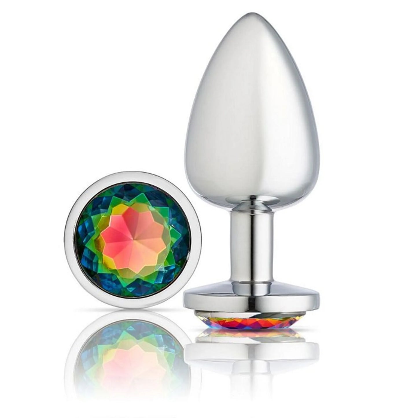 CLOUD 9 GEMS SILVER CHROMED ANAL PLUG LARGE
