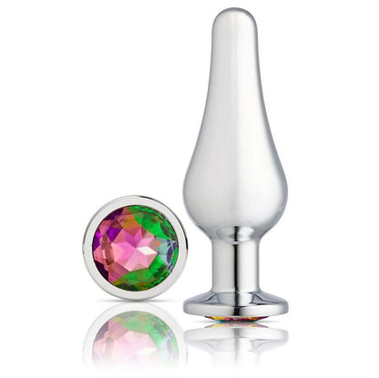 CLOUD 9 GEMS SILVER CHROMED TALL ANAL PLUG SMALL