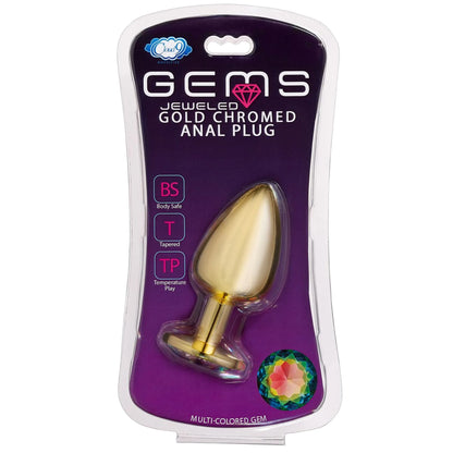 CLOUD 9 GEMS GOLD ANAL PLUG LARGE