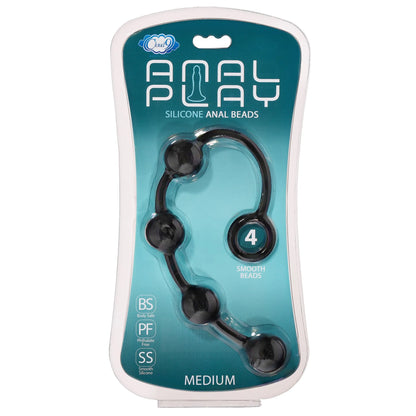 SILICONE ANAL BEAD MEDIUM BLACK