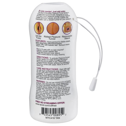 CLOUD 9 PLEASURE PXSSYPOCKET STROKER WATER ACTIVATED TAN