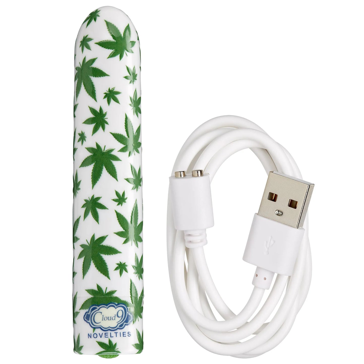 SLIM VIBE WHITE/CANNABIS LEAF