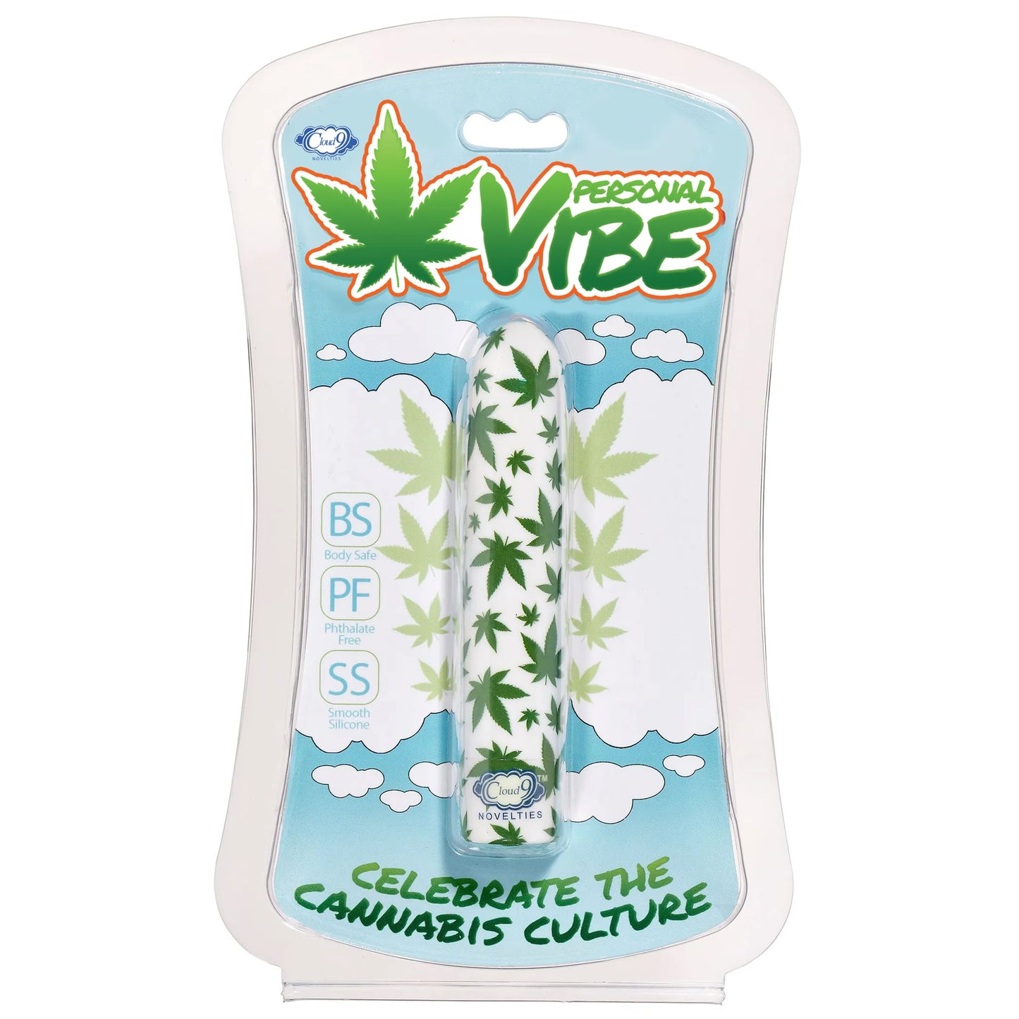 SLIM VIBE WHITE/CANNABIS LEAF
