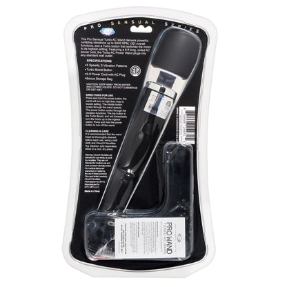 TURBO AC POWER WAND - BLK PRO SENSUAL SERIES