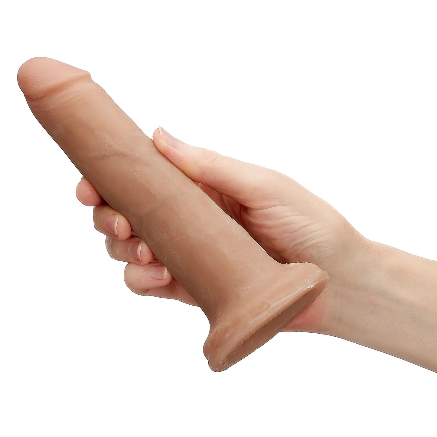 CLOUD 9 DUAL DENSITY DILDO TOUCH 7IN W/ NO BALLS TAN/ MOCHA