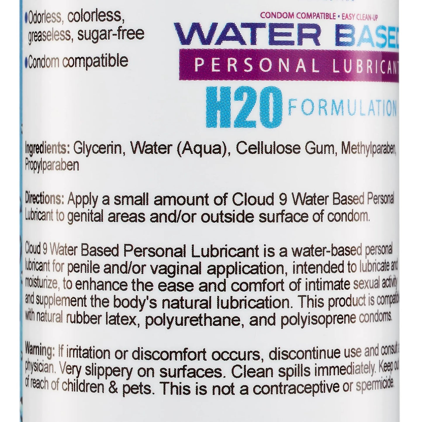 CLOUD 9 WATER BASED PERSONAL LUBRICANT 4 OZ