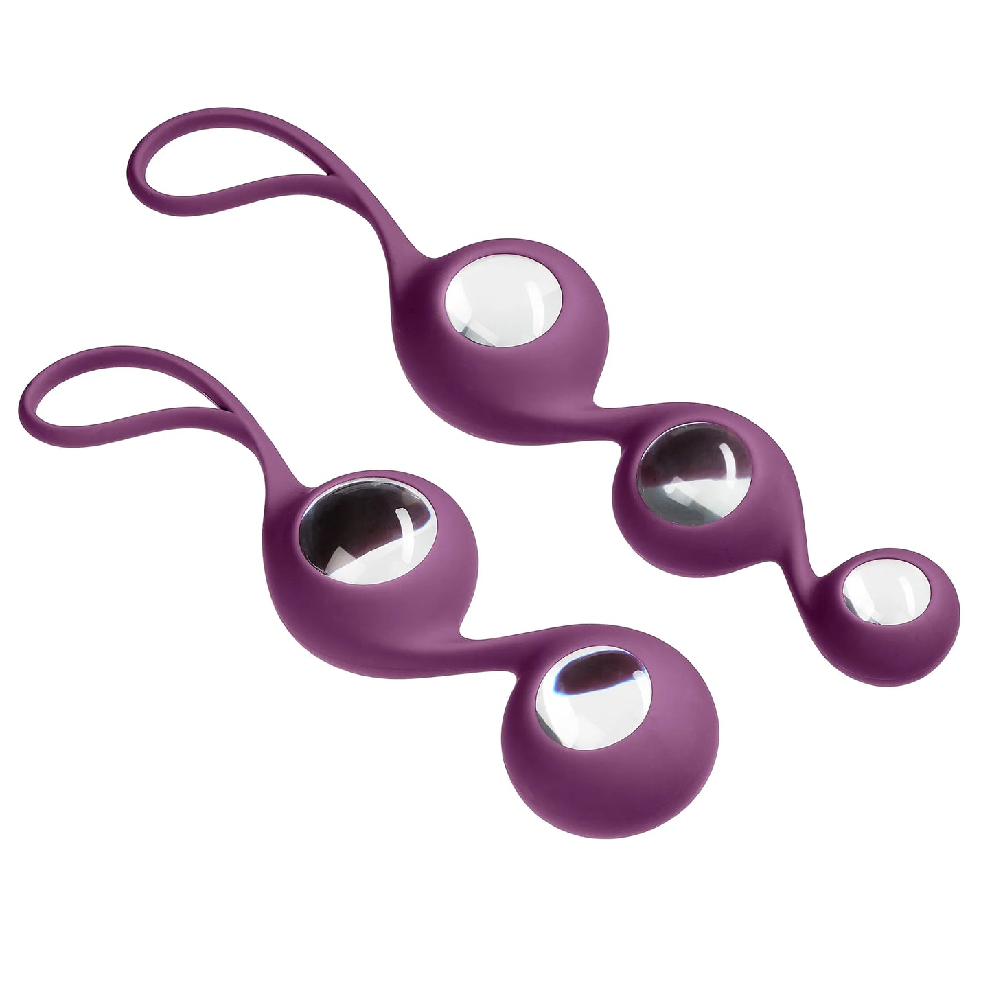 CLOUD 9 HEALTH & WELLNESS BOROSILICATE KEGEL TRAINING SET - PLUM