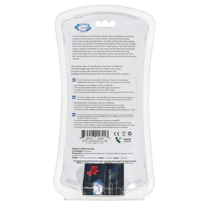CLOUD 9 HEALTH & WELLNESS BOROSILICATE KEGEL TRAINING SET - PLUM