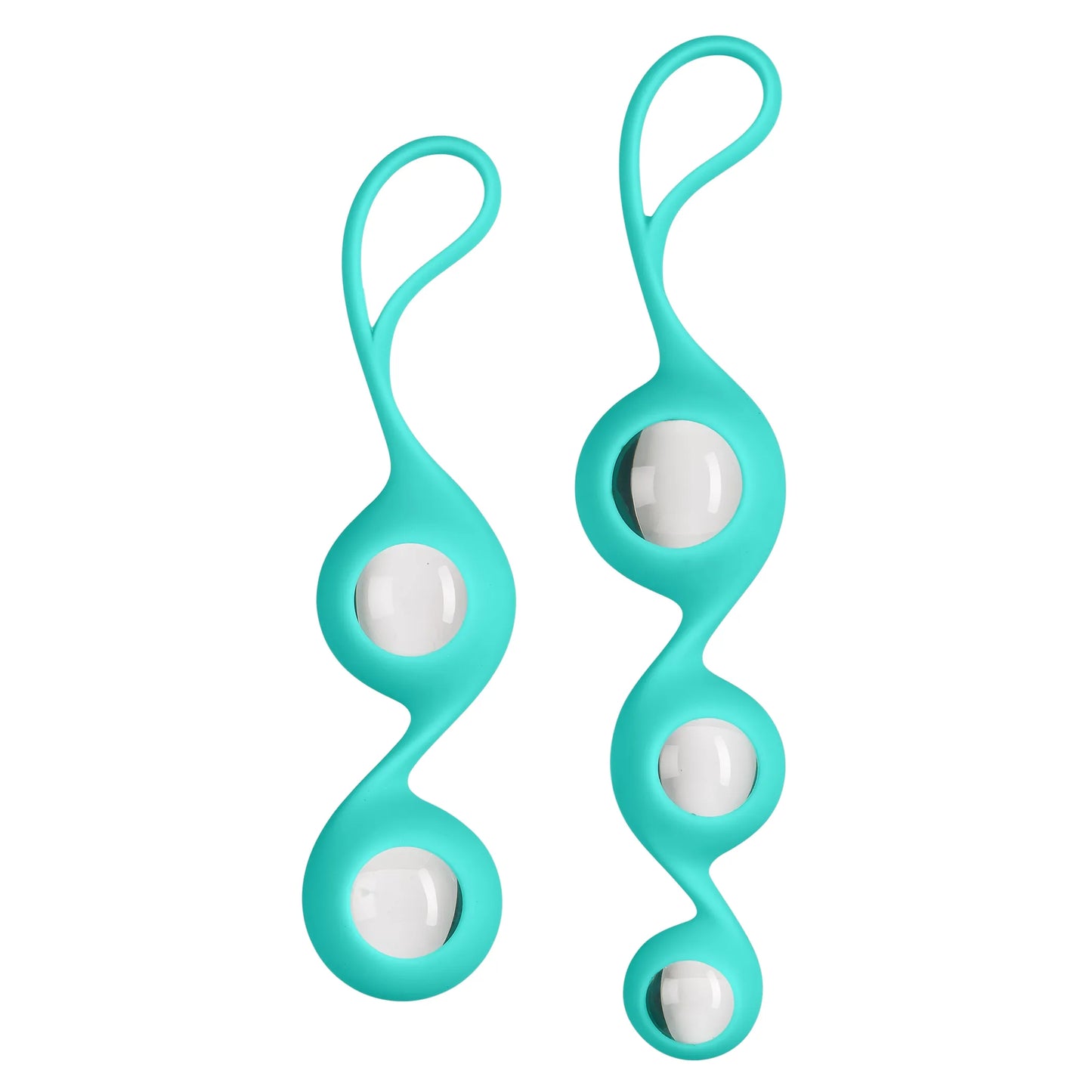 CLOUD 9 HEALTH & WELLNESS BOROSILICATE KEGEL TRAINING SET - TEAL