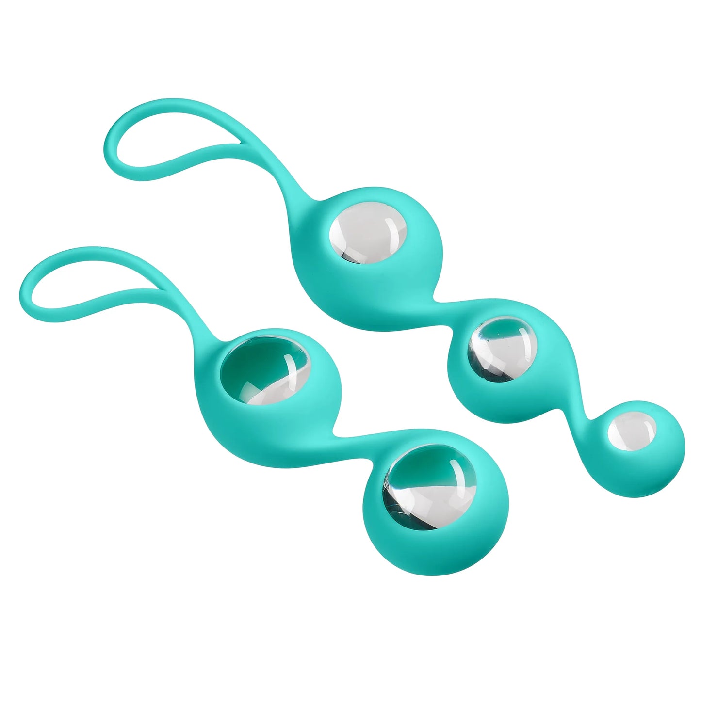 CLOUD 9 HEALTH & WELLNESS BOROSILICATE KEGEL TRAINING SET - TEAL