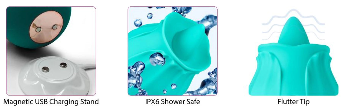 CLOUD 9 HEALTH & WELLNESS FLUTTER ORAL TONGUE STIMULATOR TEAL