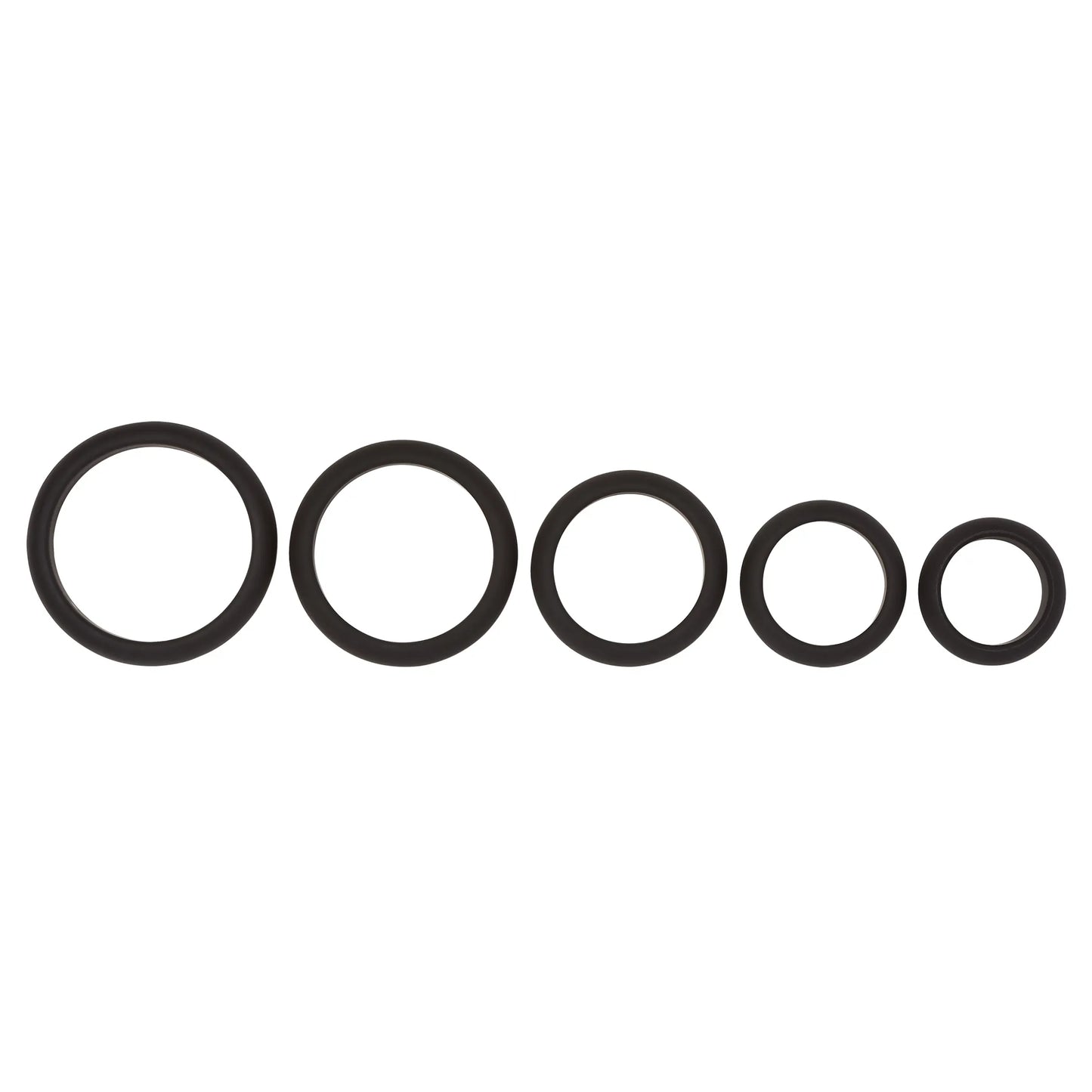 CLOUD 9 COMFORT COCK RINGS W/FLAT BACK 5-PK PRO SENSUAL LINE