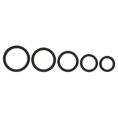 CLOUD 9 COMFORT COCK RINGS W/FLAT BACK 5-PK PRO SENSUAL LINE
