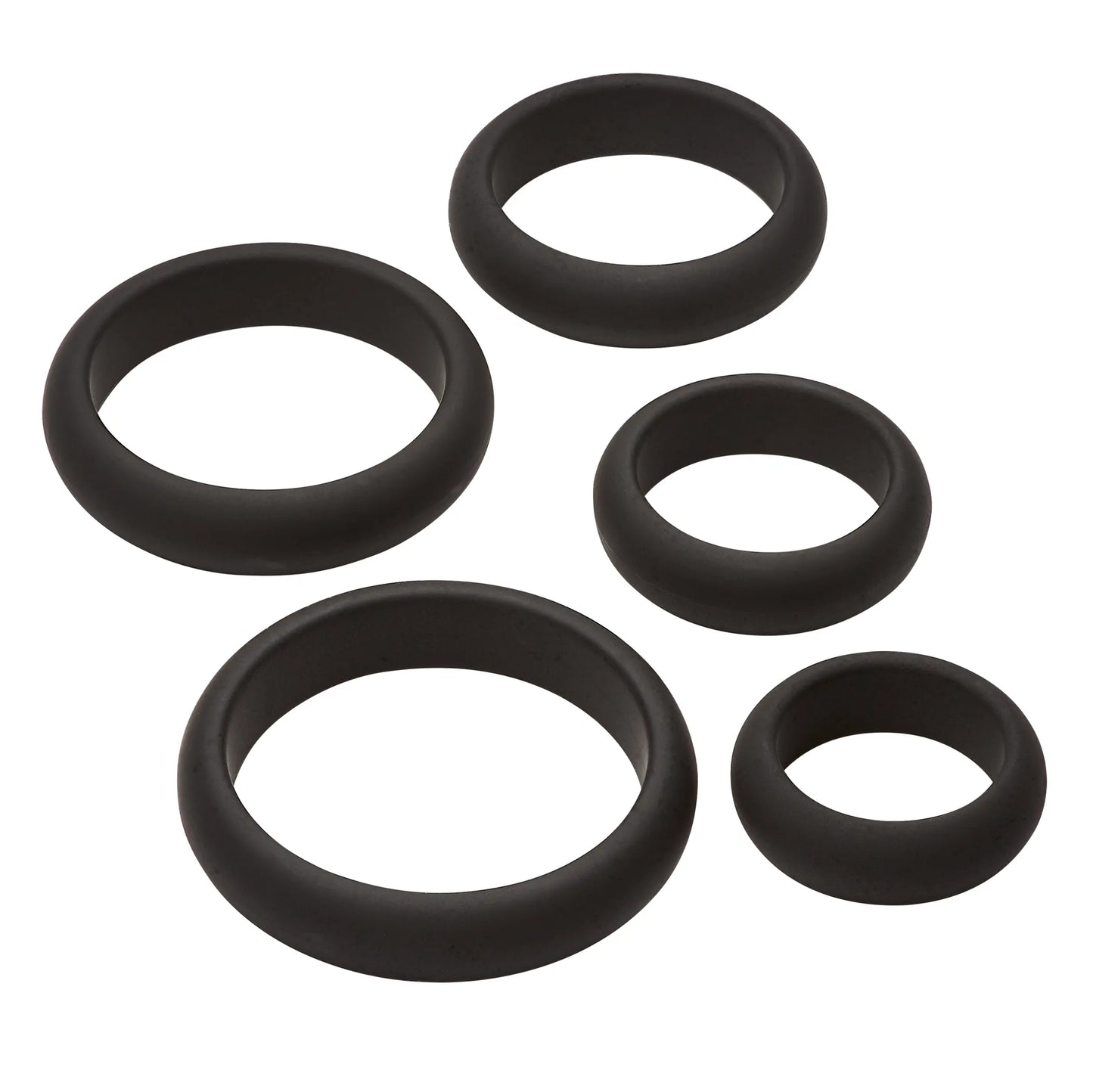 CLOUD 9 COMFORT COCK RINGS W/FLAT BACK 5-PK PRO SENSUAL LINE