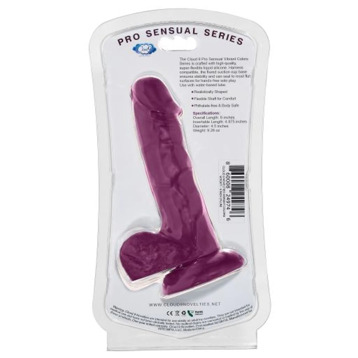 CLOUD 9 VIBRANT COLORS 6 PLUM PRO SENSUAL LINE "