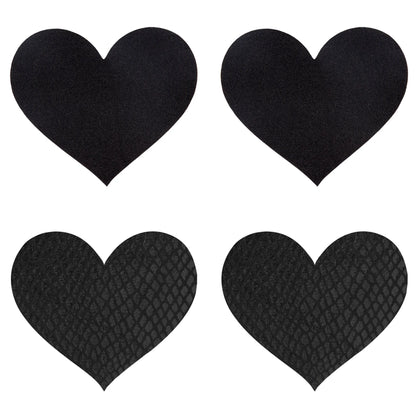 PEEKABOO PASTIES CLASSIC BLACK HEARTS
