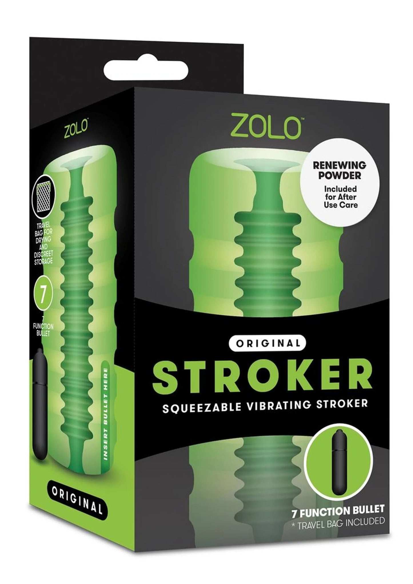 ZOLO ORIGINAL SQUEEZABLE VIBRATING STROKER