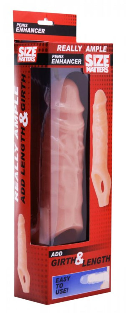 SIZE MATTERS REALLY AMPLE PENIS ENHANCER SHEATH FLESH