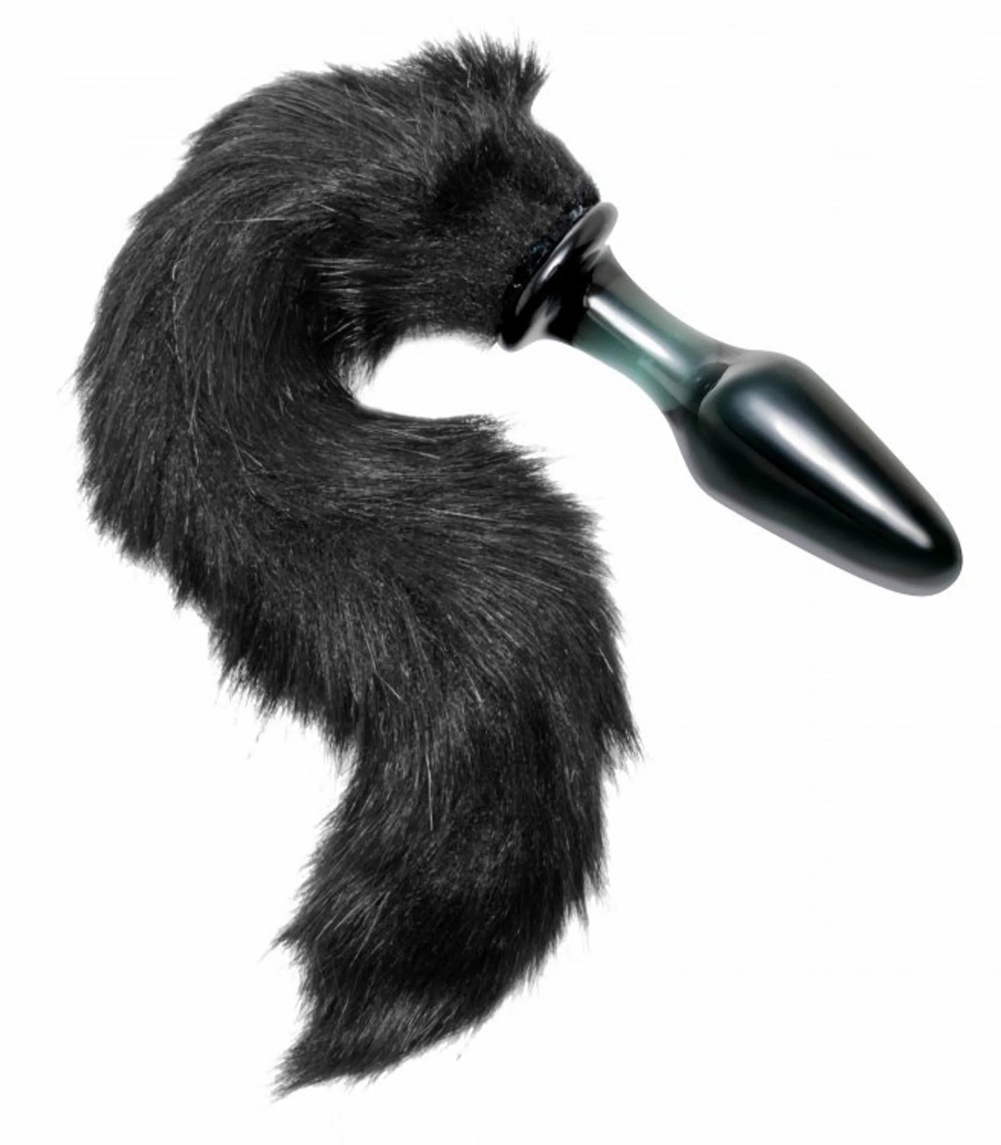TAILZ MIDNIGHT FOX GLASS PLUG W/ TAIL