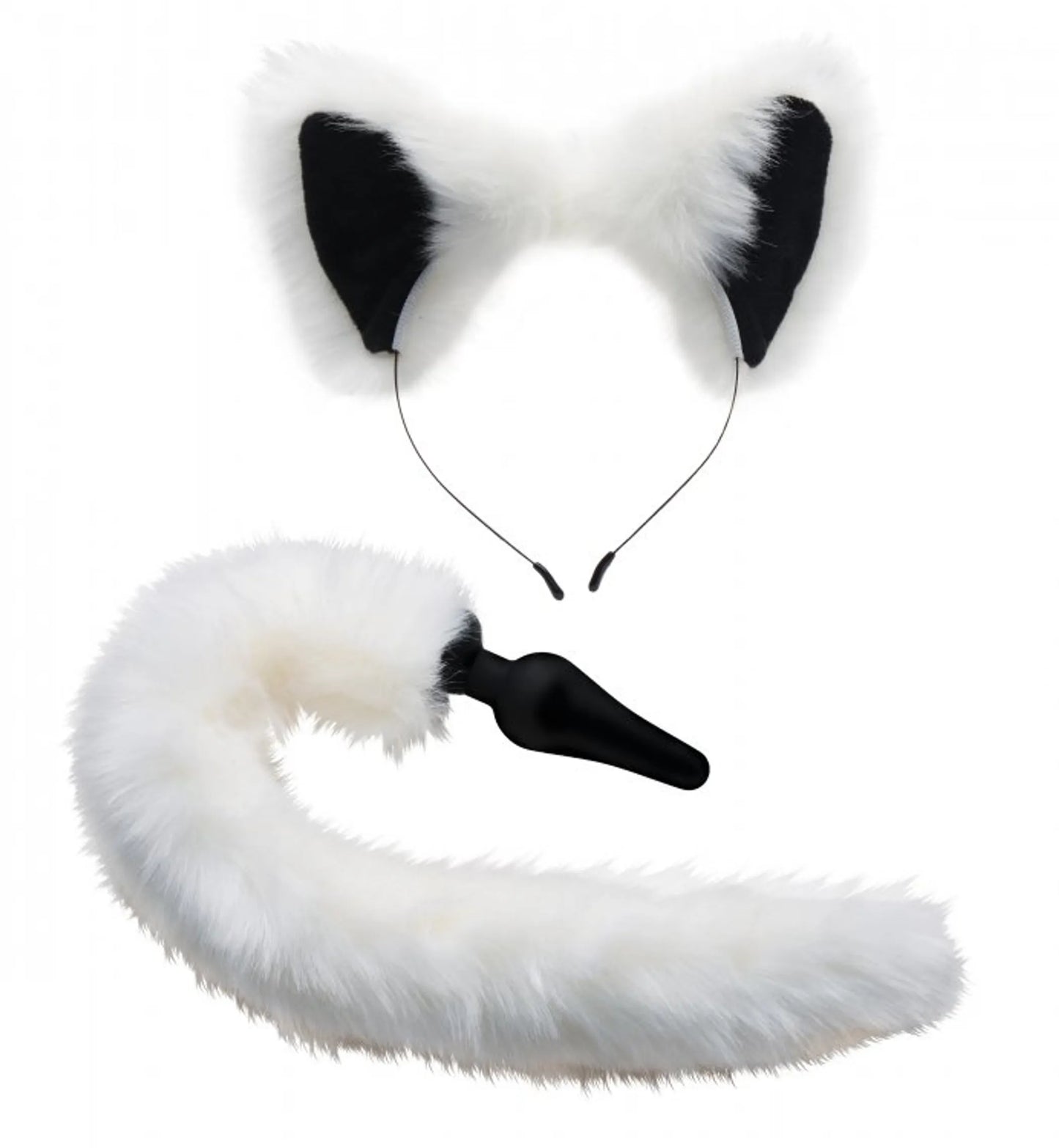 TAILZ WHITE FOX TAIL & EARS SET
