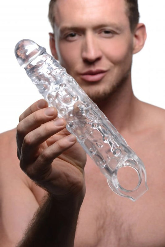 SIZE MATTERS 3IN CLEAR PENIS EXTENDER SLEEVE