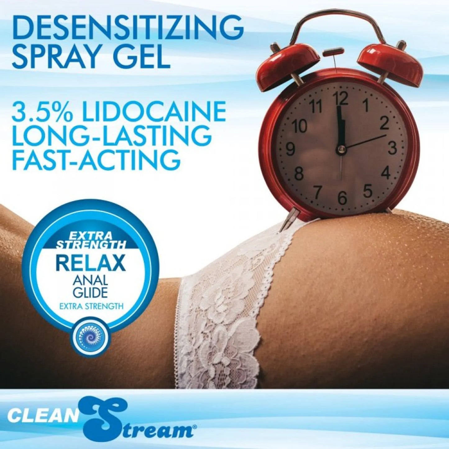 CLEANSTREAM RELAX ANAL LUBE DESENSITIZING W/ TIP 8OZ
