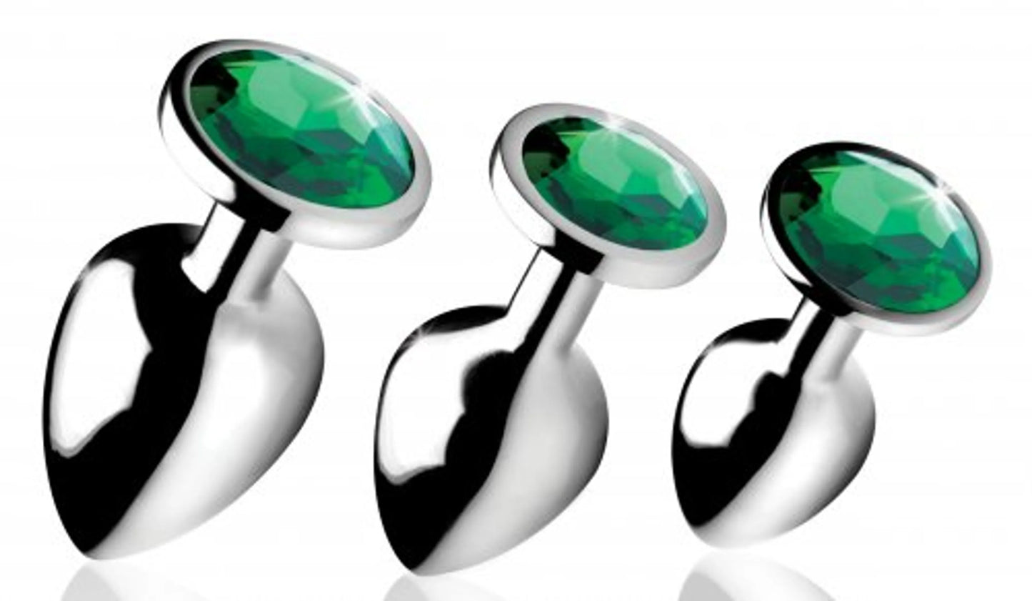 BOOTY SPARKS EMERALD GEM ANAL PLUG SET