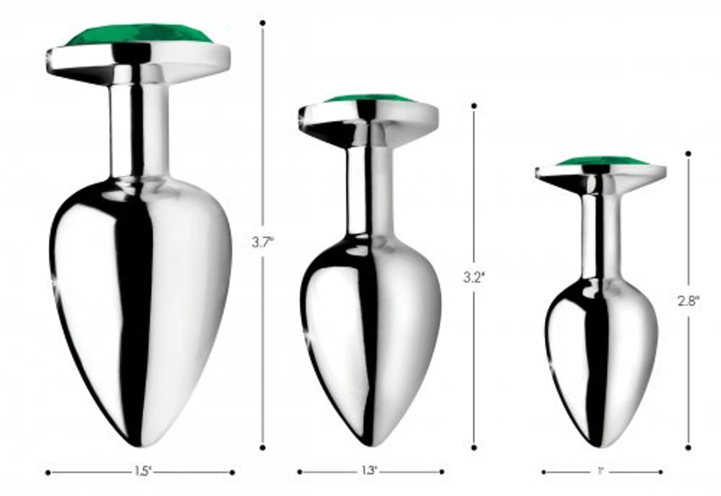 BOOTY SPARKS EMERALD GEM ANAL PLUG SET