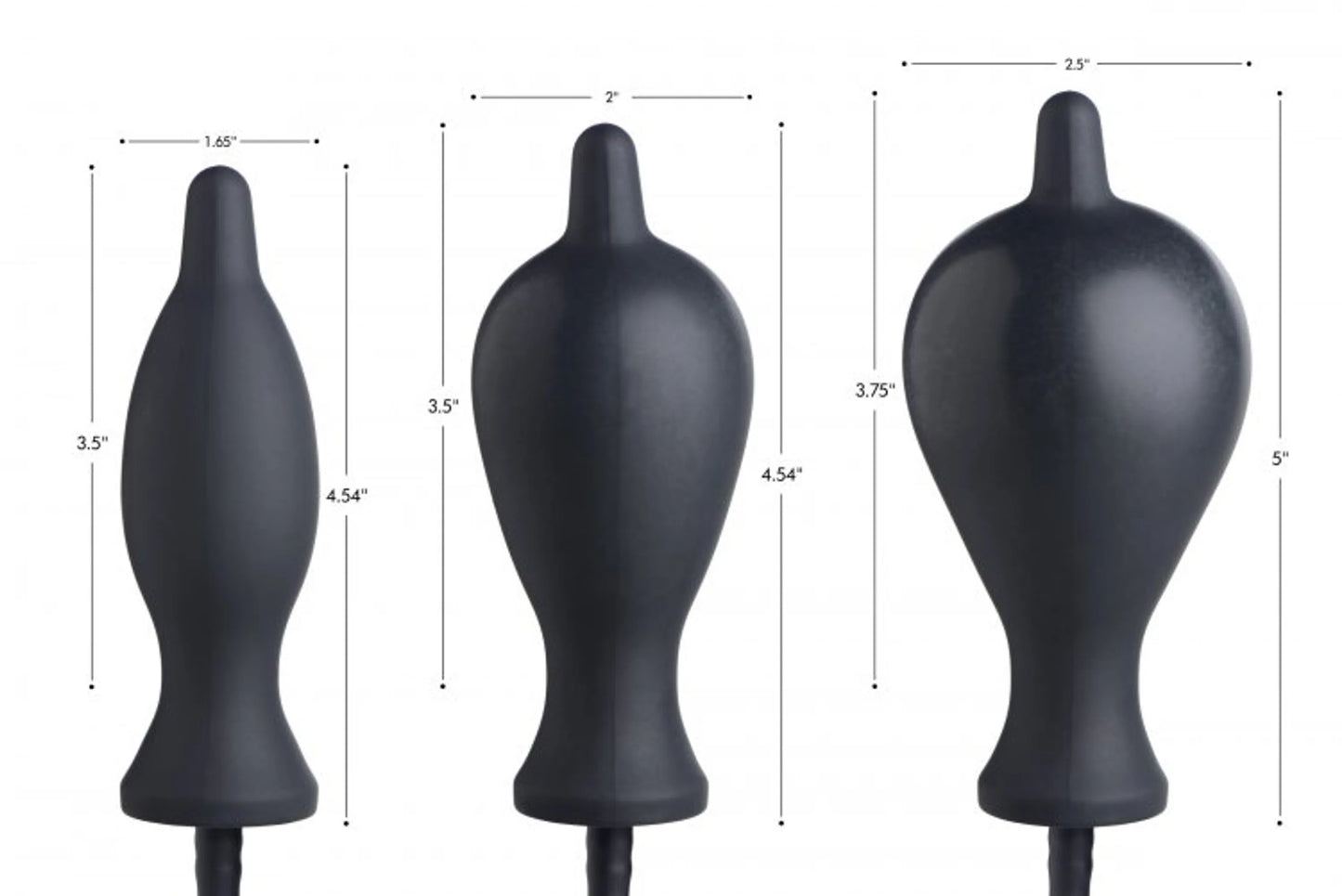 MASTER SERIES DARK INFLATOR SILICONE ANAL PLUG