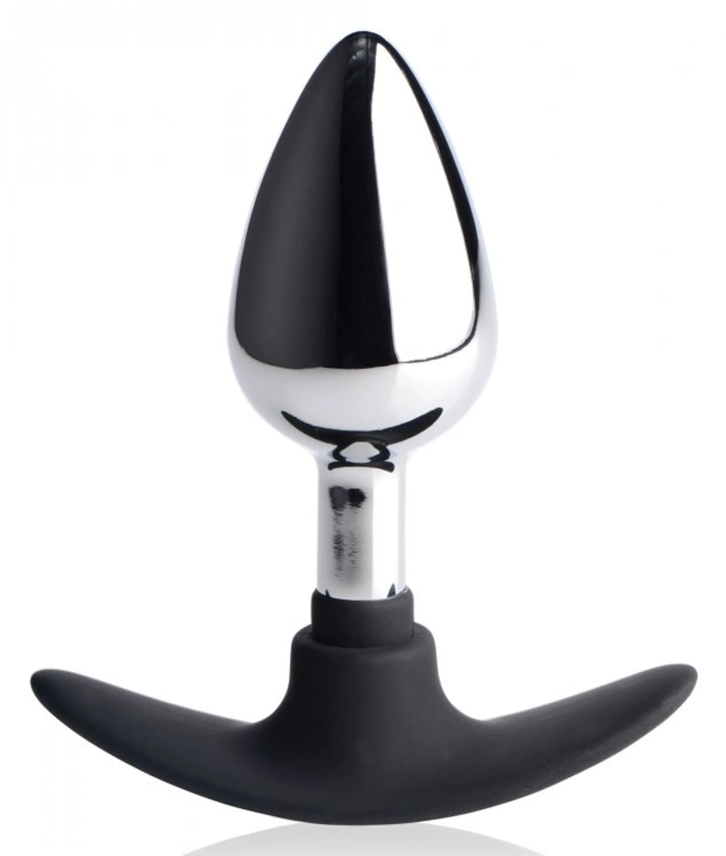 MASTER SERIES DARK INVADER METAL & SILICONE ANAL PLUG MEDIUM