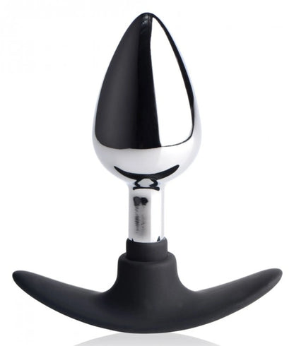 MASTER SERIES DARK INVADER METAL & SILICONE ANAL PLUG MEDIUM