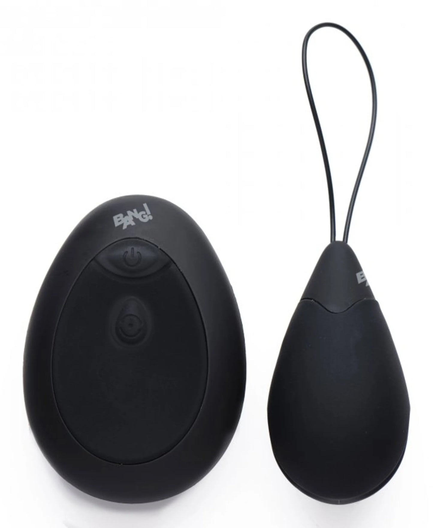 BANG! 10X VIBRATING SILICONE EGG W/ REMOTE BLACK