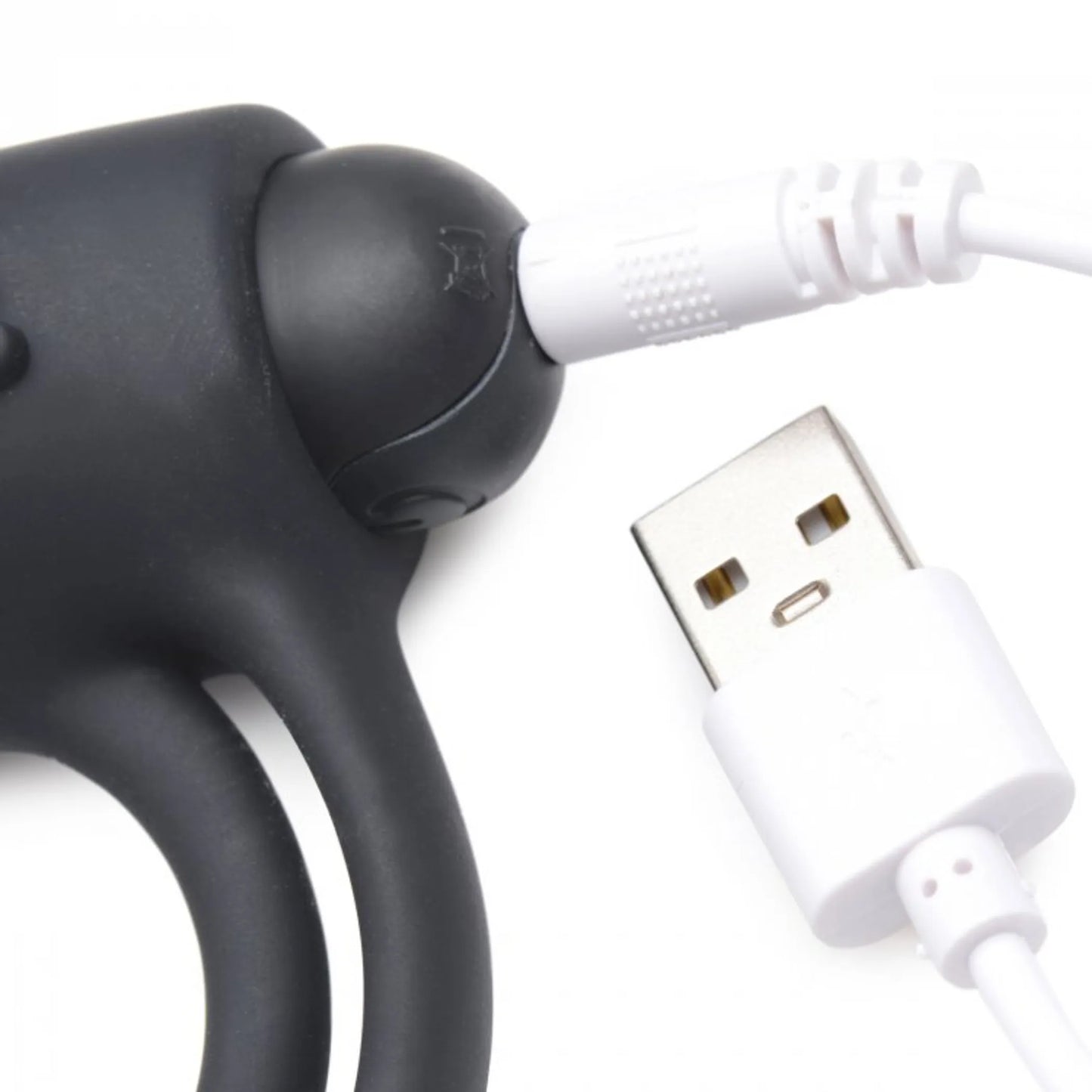 BANG! SILICONE COCK RING & BULLET W/ REMOTE BLACK