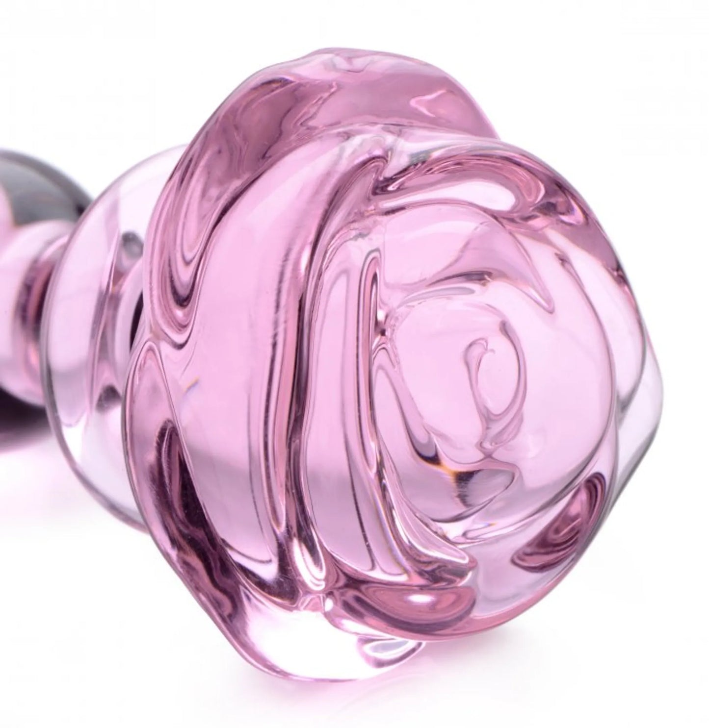 BOOTY SPARKS PINK ROSE GLASS SMALL ANAL PLUG