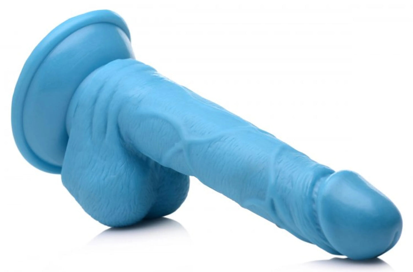 POP 6.5IN DILDO W/ BALLS BLUE