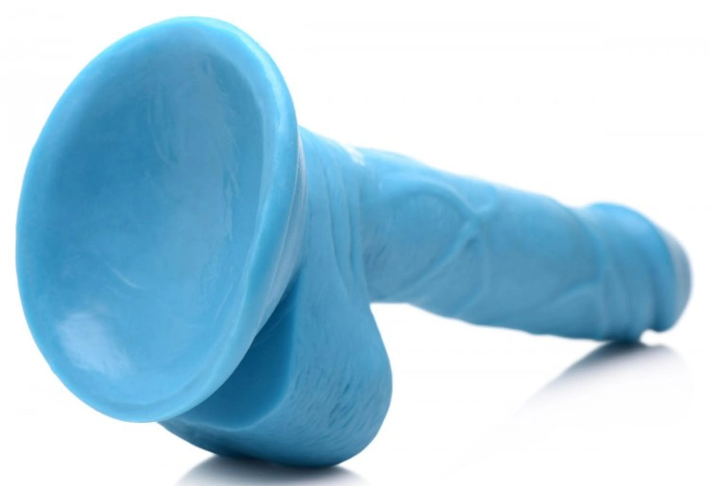 POP 6.5IN DILDO W/ BALLS BLUE