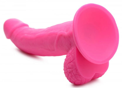 POP 7.5IN DILDO W/ BALLS PINK