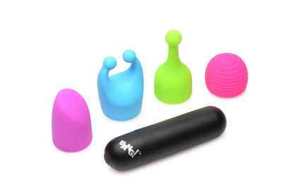BANG! RECHARGEABLE BULLET W/ 4 ATTACHMENTS