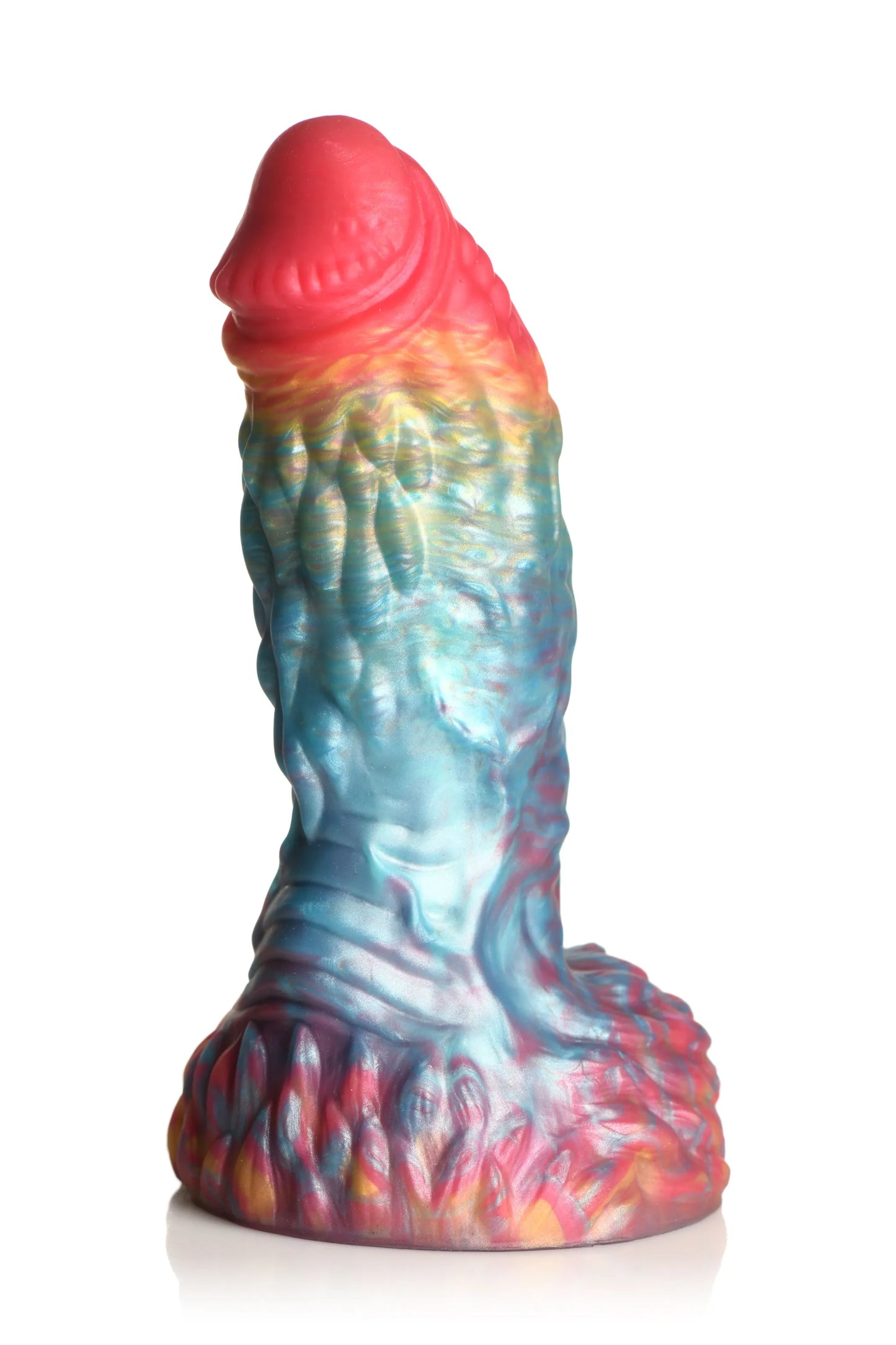 CREATURE COCKS RAINBOW PHOENIX VIBRATING SILICONE DILDO